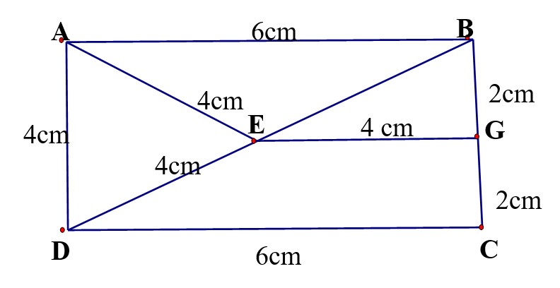 Cho hình vẽ sau tính chu vi các tam giác tứ giác