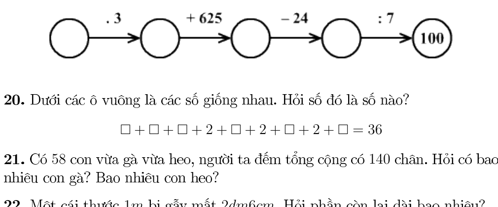 Cân đĩa thỏ Bài 18