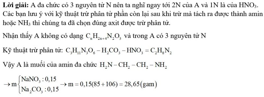 Biện luận công thức muối amoni hữu cơ đầy đủ chi tiết 3