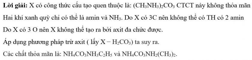 Biện luận công thức muối amoni hữu cơ đầy đủ chi tiết 4