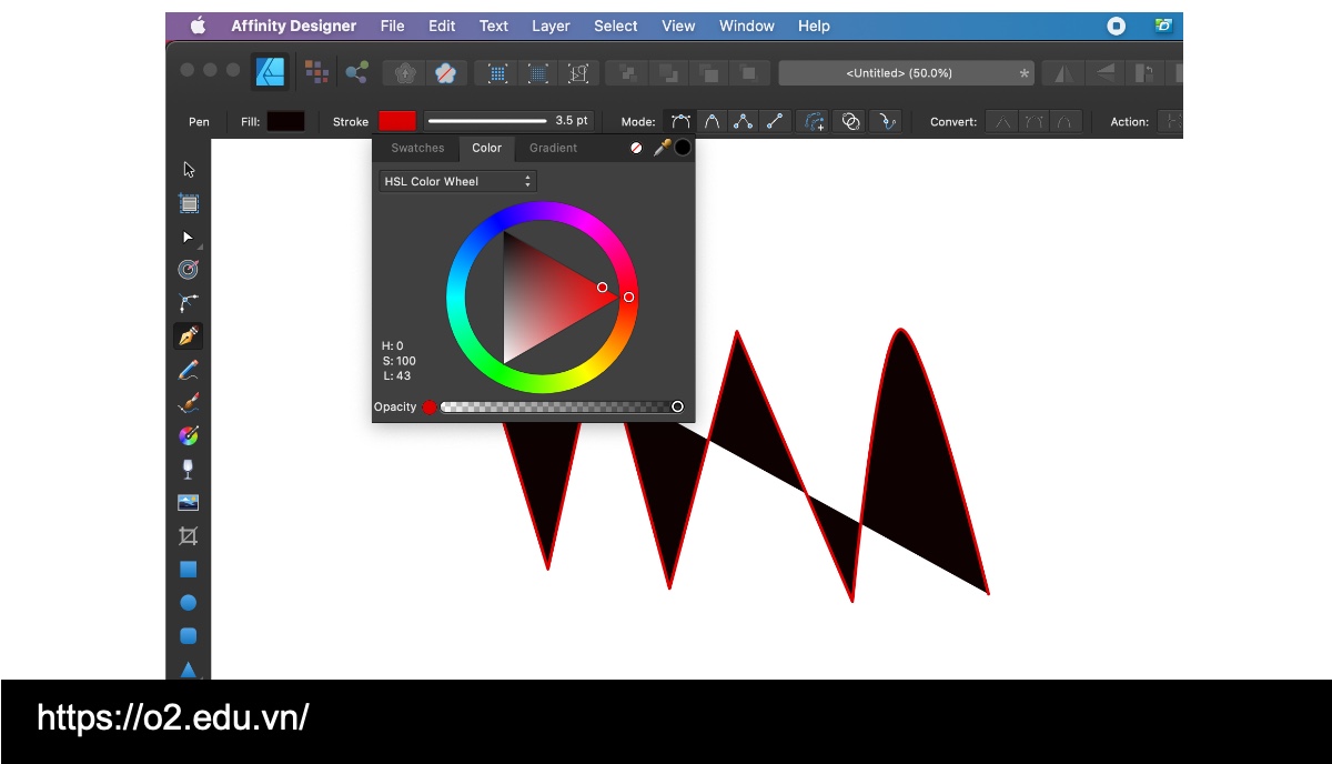 Cách sử dụng công cụ Pen Tool trong Affinity Designer 10