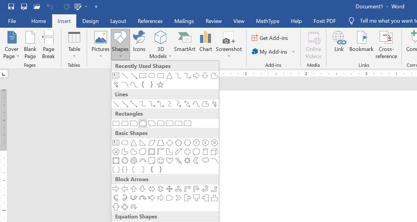 cách vẽ hình trong MS Word