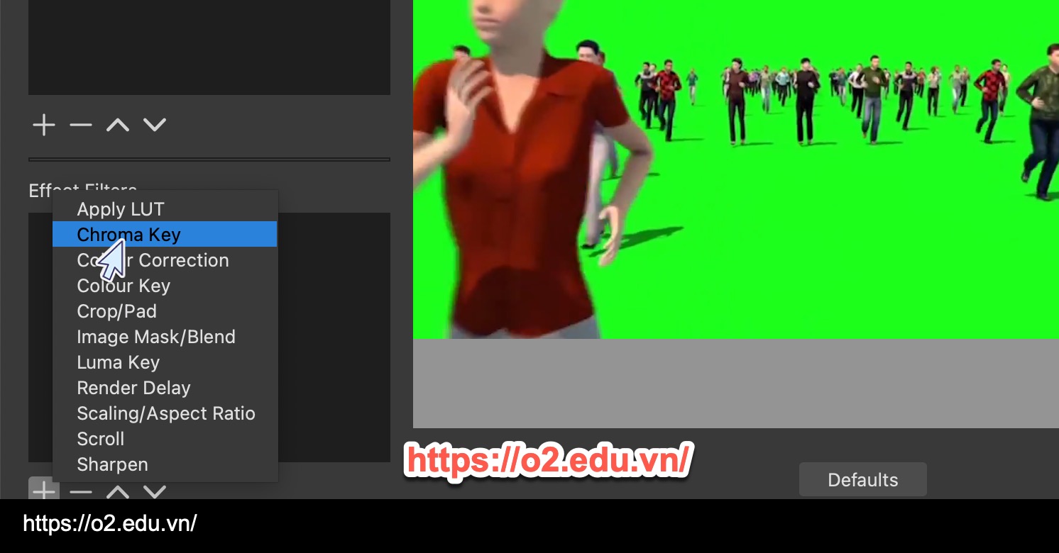 Cách xóa phông xanh trong OBS bằng thêm hiệu ứng Chroma Key