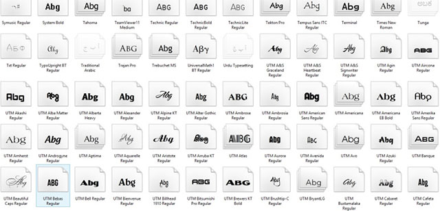 Font chữ viết tay UTM, font chữ tiểu học