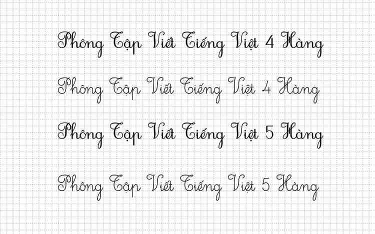 Font chữ viết tay, font chữ tiểu học 1