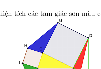 Các tam giác sơn màu có diện tích bằng nhau - Câu 1.2.3