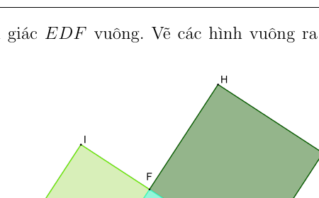 Hình vuông dựng ngoài tam giác vuông - Câu 1.2.9