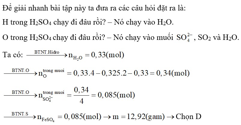 Hỗn hợp X gồm FeS, FeS2, CuS tan vừa hết trong dung dịch chứa 0,33 mol H2SO4 đặc