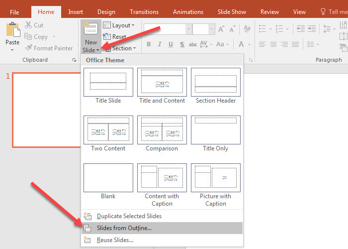 cách tạo slide PowerPoint từ file Word