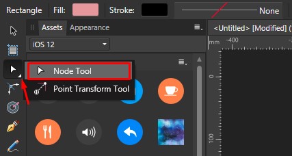 công cụ Node Tool trong Affinity Designer