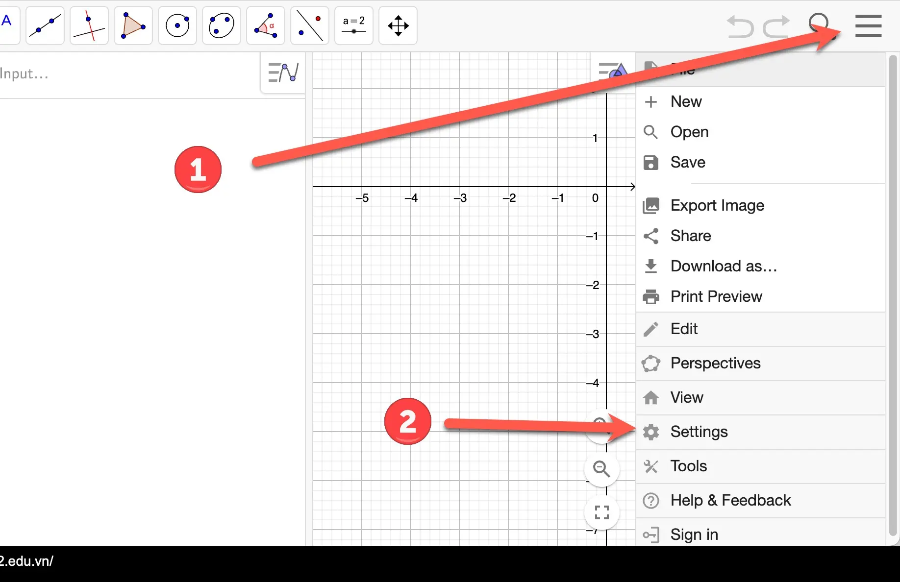 Hướng dẫn sử dụng phần mềm Geogebra