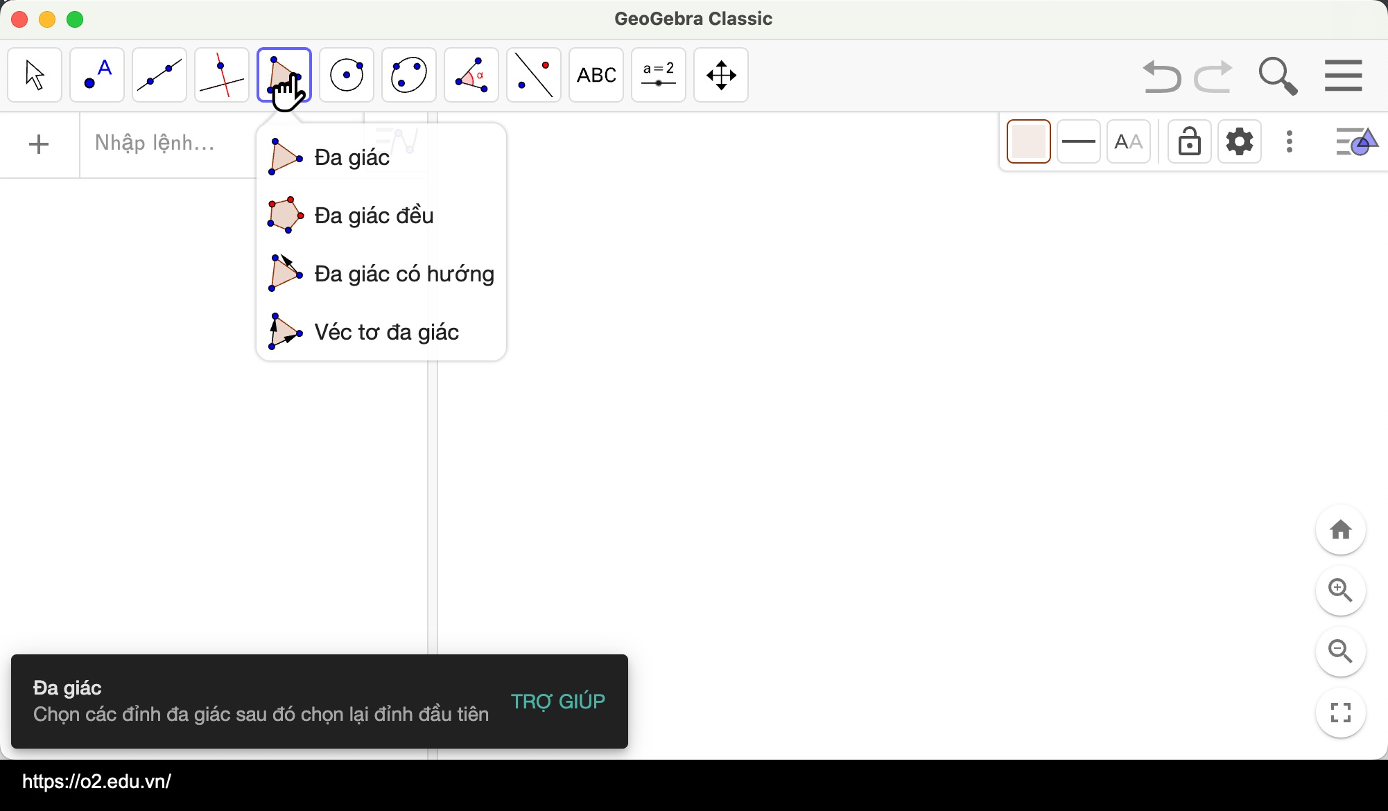 Hướng dẫn sử dụng phần mềm Geogebra 5