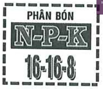 Một loại phân NPK có độ dinh dưỡng được ghi trên bao bì như ở hình bên. Để cung cấp 17,2 kg nitơ 1