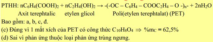 Poli(etylen terephtalat) (viết tắt là PET) là một polime được điều chế từ axit terephtalic và etylen glicol 2