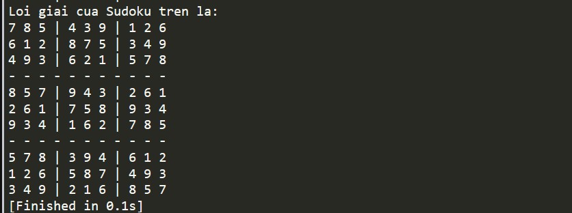 giải sudoku bằng Python