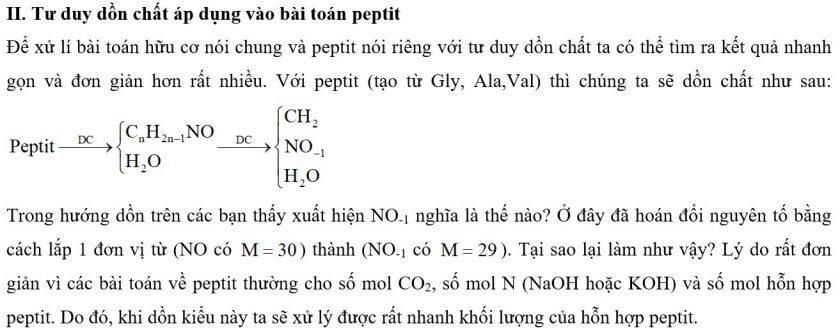 Tổng hợp kĩ thuật phương pháp giải bài tập peptit đầy đủ chi tiết 2