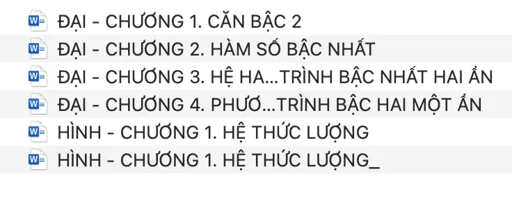 WORD Bài tập Toán 9 Kết Nối Tri Thức