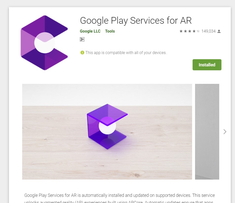 Google Play Services for AR